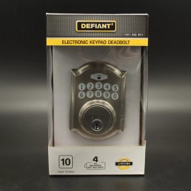 Defiant Electronic Keypad Deadbolt Lock Entry Door Keyless Entry Satin Nickel (Sealed)