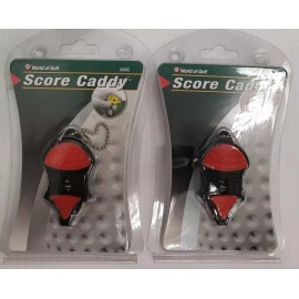 Jef World Of Golf 2-Golf Score Caddys World of Golf, with Key Chain. 2 Pack  VALUE!!  | B8