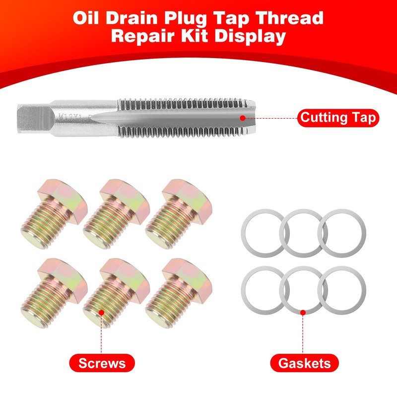 JMMRRR Oil Drain Plug Tap Thread Repair Kit M13 x