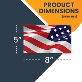 Magnet Me Up Reversed Waving American Flag Magnet Decal, 5x8 Inches, Red, White, Blue, Heavy Duty Automotive Magnet for Car Truck, SUV, any Magnetic Surface, Show Your Patriotic Spirit, Crafted in USA
