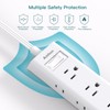 2 Pack Surge Protector Power Strip - Flat Plug Extension