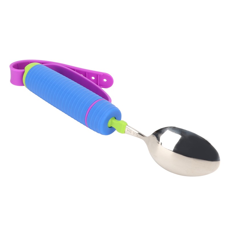 Auxiliary Spoon 360° Flexible Rotation Head Safe Practical Eating Spoon