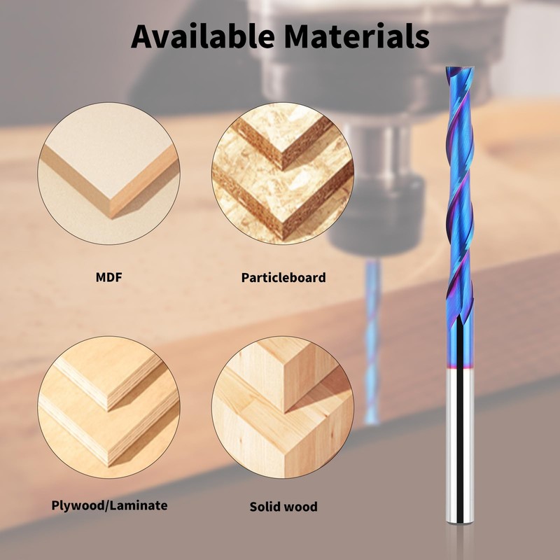 EANOSIC Extra Long 4 Inch Upcut Spiral Router Bit 1/4