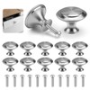GlasFlength Furniture Knobs, Pack of 12, 30 mm Stainless Steel