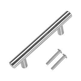 2X Brushed Steel T Bar Handles Kitchen Cupboard Cabinet Door Knob Furniture Drawer Pulls Knob-10 * 96 * 150mm