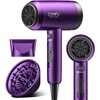 CONFU Hair Dryer with Diffuser,CONFU Ionic Blow Dryer 1600W,Portable Lightweight