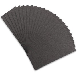STEBRUAM Wet and Dry Sandpaper 320 Grits, Sandpaper Assorted for Cars Polishing Metals Walls Wood Furniture Sanding, 21 Sheets Sand Paper 9x3.6 Inch