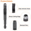 sourcing map 2pcs 1/4",3/8" Leather Hollow Hole Punch 1/4" Hex