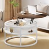 YITAHOME Round Lift Top Coffee Table, Coffee Tables for Living