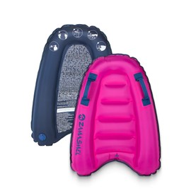 Premium Kids Inflatable Boogie Board Lightweight Swimming Floating Surfboard for Beach & Pool Fun Durable Inflatable Surf Body Board for Wave Riding Summer Pool Floats & Beach Toys (Pink)