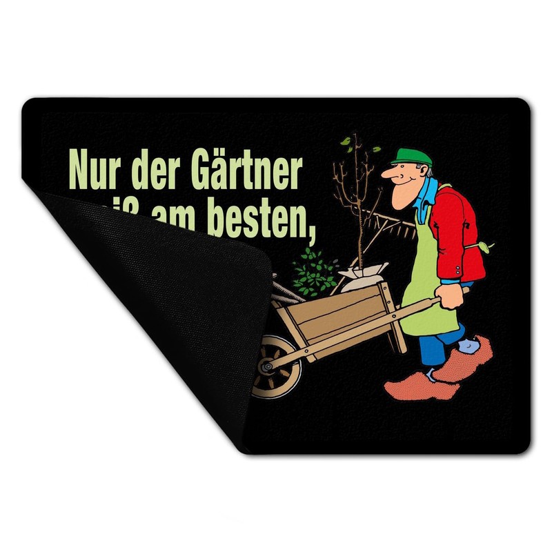 speecheese Der Gärtner weiß, was ihm blüht! Fußmatte in 35x50