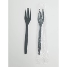 INDIVIDUALLY WRAPPED HEAVY WEIGHT PLASTIC FORK (PP) 100 COUNT [WP2FBX1]