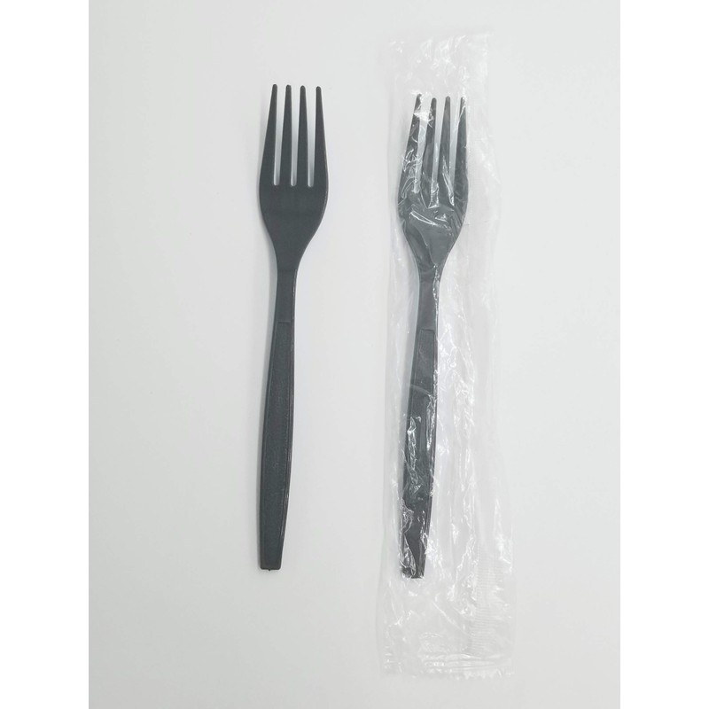 INDIVIDUALLY WRAPPED HEAVY WEIGHT PLASTIC FORK (PP) 100 COUNT [WP2FBX1]