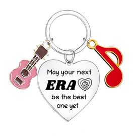 MADHAHEFU Music Singer Inspirational Keyring Guitar Keyring for Music Lover Gifts Popular Singer Spirit Merch Gifts Musicians Gifts for Music Fans Singer Fans Gifts