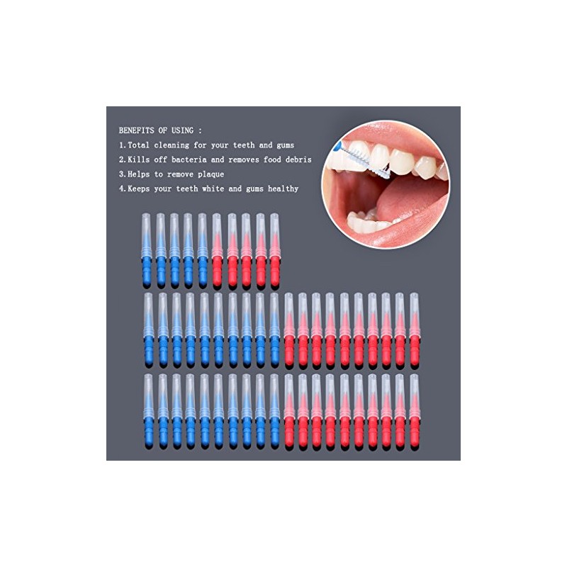Interdental Brush,Toothpick Tooth Flossing Head Oral Dental Hygiene Brush, Tooth