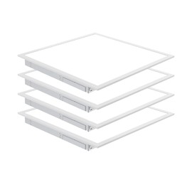 NUWATT 4 Pack 2x2 LED Panel for Drop-in Ceiling, 20W, 5000K Daylight White, Super Bright 4400LM, 0-10V Dimmable Flat Backlit Lay in Fixture, Flicker Free Office Lights, 120V-277V, ETL Listed