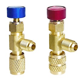 CD2060 CD2080 Refrigerant Charging Valve R22/R410,Hvac Core Depressor Tool for R12 R22 1/4" Male and Female,R410 1/4" and 5/16" Female，hvac valve core removal tool core depressor tool hvac