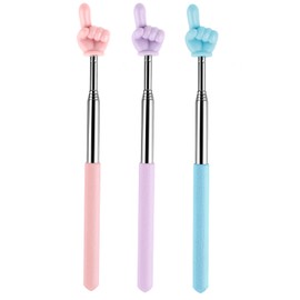 DIVINA VITAE 3 Pcs Telescopic Teachers Pointer Mini Retractable Teacher Pointer Stick Extendable Hand Pointer Finger Pointer Stick for Teacher Classroom Teacher Aids (Blue Pink Purple)