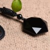 Black Obsidian Hexagram Pendant Necklace Healing Protection Crystal Jewelry