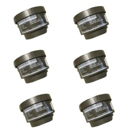 Gas Mask Filters 40mm Military Surplus Box C2A1 Canister M44 for M40 M42 M45 Masks (6 Count), Grey