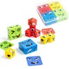 JJiaoLinin Face Changing Magic Cube Game,Wooden Face Changing Magic Cube