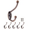 Fuxxer 5 x Antique Coat Hooks, Towel Hooks, Iron Hooks,
