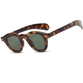 BRMHDY Retro Round Sunglasses for Women Men Vintage Trendy Circle Sun Glasses Fashion chunky shades (Tortoise/G15)