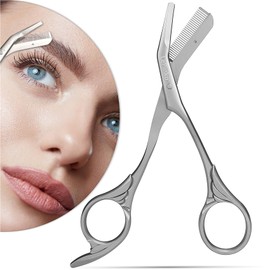 LePinko Eyebrow Trimming Scissors with Combs, Gifts For Men Women Stocking Stuffers