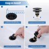 Hibbent 2 pcs Universal Bathroom Sink Plug Stopper Wash Basin
