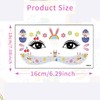10 Pcs Easter Bunny Face Stickers - Glitter Temporary Face