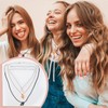 LHOEST Pack of 3 Women's Friendship Necklaces, Friendship Chains for