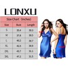 Lonxu - Vestidos casuales de satén de seda para mujer,