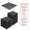 VEVOR Interlocking Tile 50PCS Black, Drainage Tiles 12" x 12"