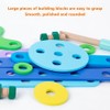 Kids Nut Combination Wooden Toy Building Tool Set for Interactive