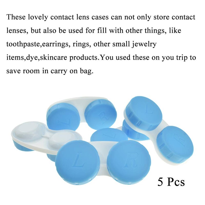HAHIYO Contact Lens Case Box Holder Diameter 25mm Durable Leakproof