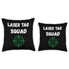 Laser Tag Squad Player Game Crosshair Lasertag Team Throw Pillow