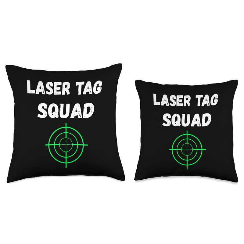 Laser Tag Squad Player Game Crosshair Lasertag Team Throw Pillow