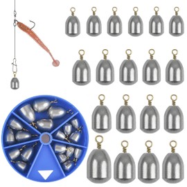 Fishing Weights Sinkers Kit,19/50pcs Bass Casting Sinkers Iron Fishing Weights Bell Sinkers Drop Catfish Weights Assorted for Saltwater Freshwater Fishing