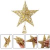 Christmas Tree Topper, Wire Gold Tree Star for Chirstmas Decoration