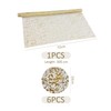 MAXQUU 1 Piece Of Golden Glitter Tablecloth, 6 Piece Of