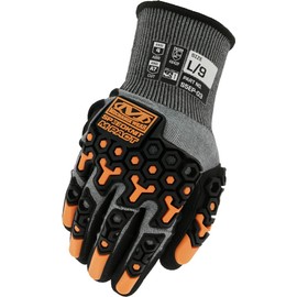 Mechanix Wear SpeedKnit M-Pact Heavy Duty Work Gloves S5EP03 - Impact and Abrasion Resistant, Cut Protection, Strong Grip Gloves, Touch Capable (Gray, Medium)