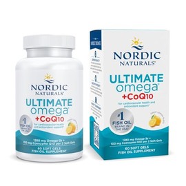 Nordic Naturals  Suplemento Alimenticio  Omega3  CoQ10 1280 mg  100 mg  60 Cpsulas  Sabor Limn  100 Puro  Sin OMG                                     