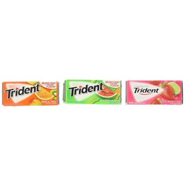 Trident Fruit Variety Pack Sugar Free Gum, 14 Count, Pack of 20