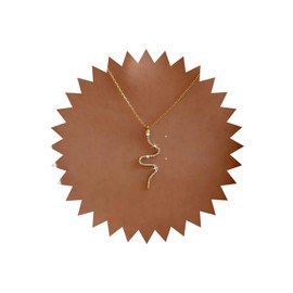 TseanYi Crystal Snake Pendant Necklace Vintage Cz Snake Serpent Necklace Gold Snake Rhinestone Pendant Necklace Cz Serpent Pendant Animal Necklace Chain Jewelry for Women and Girls Gifts