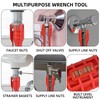 Cimown Sink Installer Tool, Sink Key, Tap Wrench, Multifunctional Pipe