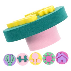 Operitacx 6pcs Diy Painting Sponges Cartoon Patterns Seal Paint Sponges Boys and Girls Embossing Ink Pad Educational Drawing Supplies