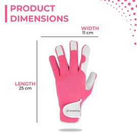 NickyPicky Leather Gardening Gloves for Men and Women - Breathable Thorn Proof Gardening Gloves - Multipurpose Construction, Woodworking, Welding Gloves - Heavy Duty Work Gloves - Gardening Gifts