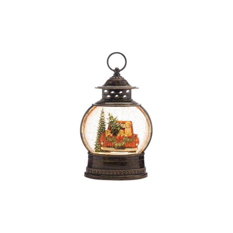 Melrose International LED Snow Globe with Pickup Truck 11.5" H