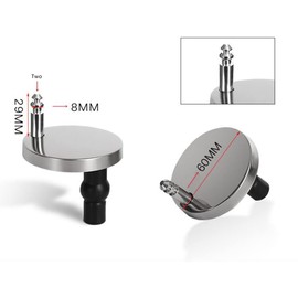 1 Pair Universal Toilet Seat Hinge Bolt Screw for Top Mount Toilet Seat Hinges, Quick Release Hinges Fixing Bolt Expansion Screw Cover Buckle for Toilet Seat Parts Replacement (Two Buckle)