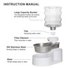 Sfozstra 4L Automatic Pet Waterer, 100% BPA Free, Stainless Steel